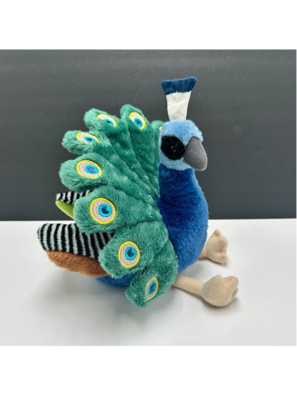 Pakhi The Peacock Stuffed Animal Plush TigerHart Toys 10” Bird Storybook Toy - Picture 3 of 9